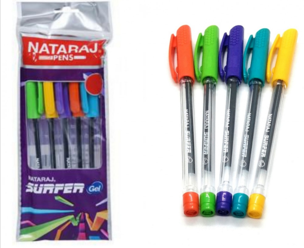 Nataraj Blue Surfer Gel Pen (Pack of 15 Pcs)